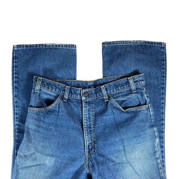 Vintage 1970’s Levi’s Orange Tab Bootcut Distressed Men’s Denim Jeans - Picture 10 of 12